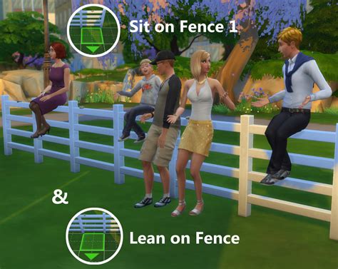 My Sims 4 Blog Sit And Lean On Fence Mod By Artrui