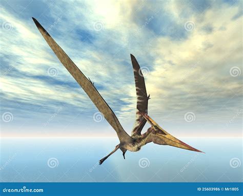 Flying Dinosaur Pteranodon Stock Illustration Illustration Of Yellow