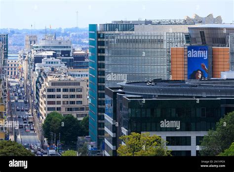 The Centre Of Brussels In Belgium Seen From Above Stock Photo Alamy