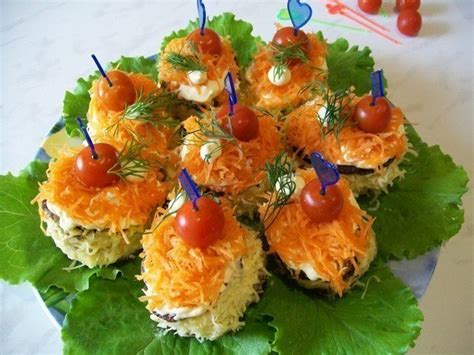 Необычные пироженки из печени с сыром и морковкой