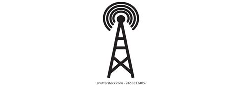 Radio Tower Mast Radio Waves Broadcast Stock Vector Royalty Free