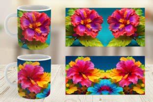 Mug 3D Tropical Hibiscus Graphic By Artnoy Creative Fabrica