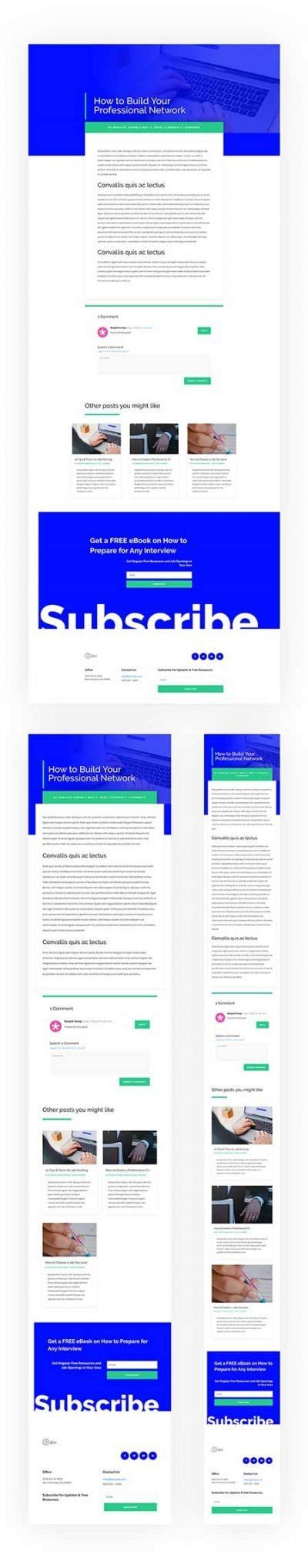 Recruiter Blog Posts Layout Using Divi Theme Builder