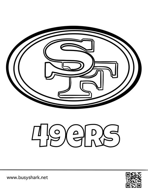 San Francisco 49ers Logo free coloring page - Busy Shark