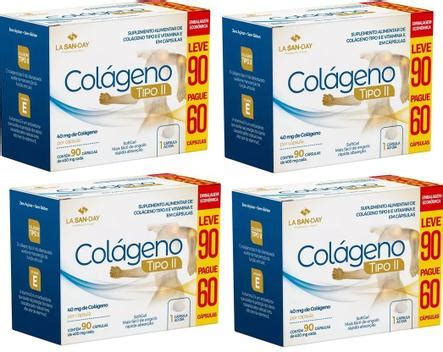 Kit Suplemento Alimentar Col Geno Tipo Ii Cps Lasanday La San