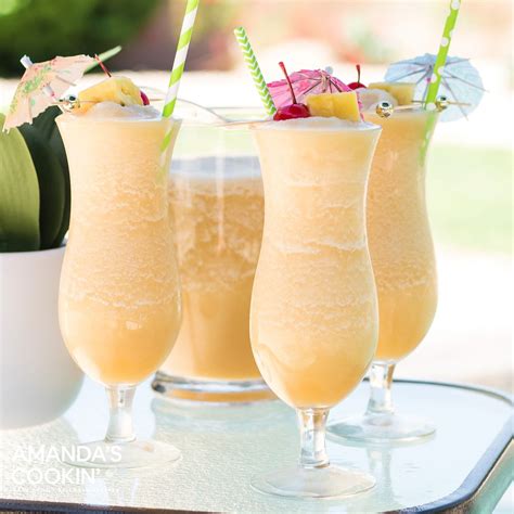 Pina Colada Recipe - Amanda's Cookin' - Cocktails