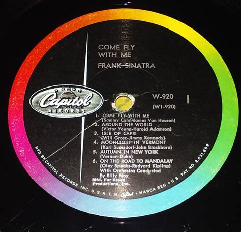 Frank Sinatra - Come Fly With Me (1962, Vinyl) | Discogs