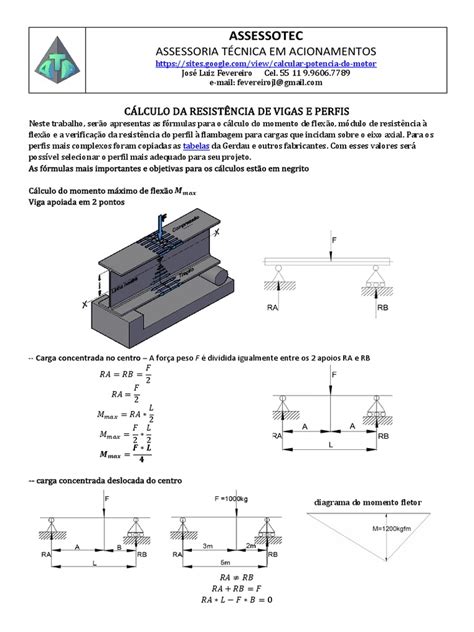 Cálculo Resistência Vigas Perfis Pdf Flambagem Estresse Mecânica