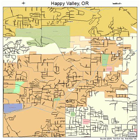 Happy Valley Oregon Street Map 4132050