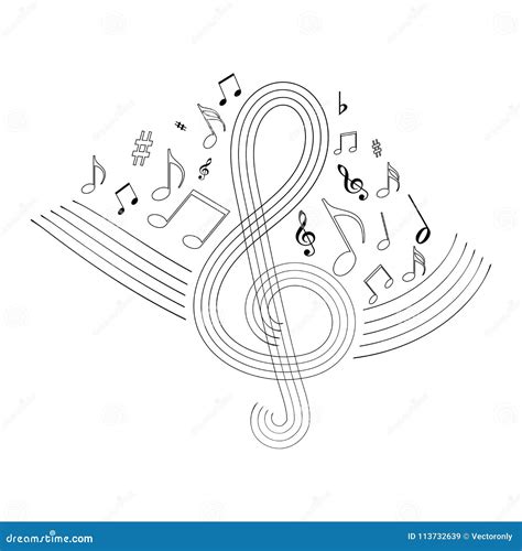 Music Notes Outline