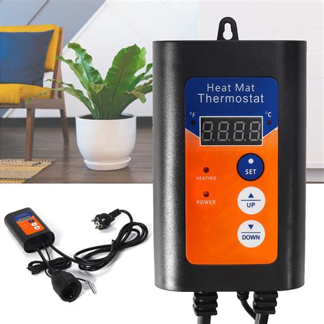 Digital Heat Mat Thermostat Controller For Seed Germination Reptiles Brewing Breeding Incubation