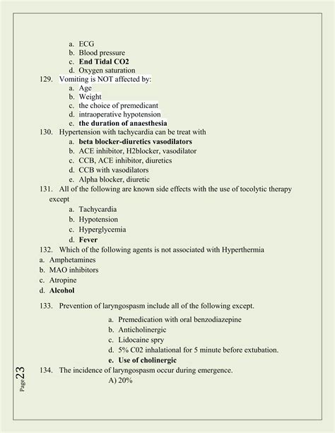 Anesthesia Complications Mcqs By Israr Ysfz Pdf