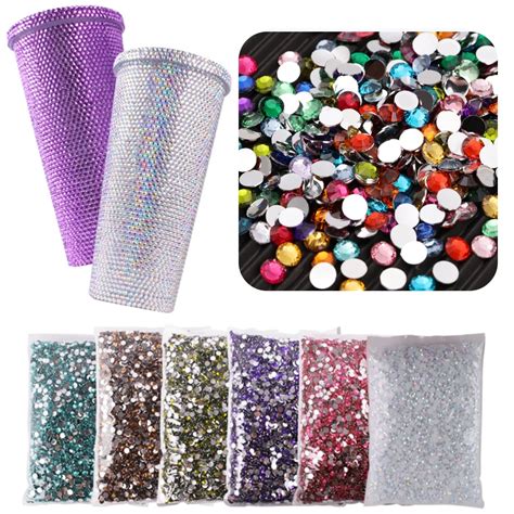 Big Package 2 6mm Resin Non Hot Fix Rhinestones Bulk Wholesale Flat Back Plastic Crystals Nail