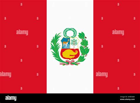 Flag of Peru. Peruvian national banner and patriotic symbol. Official ...