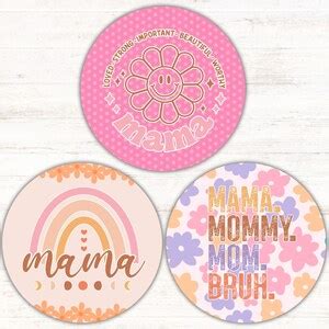 Mom Car Coaster PNG Bundle Cute Cup Holder Sublimation Designs For