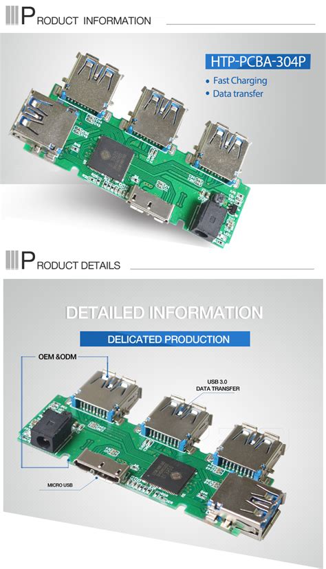 Customize Design 4 Port 3 0 Usb Otg Hub Pcb Board 304P