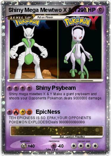 Pokémon Shiny Mega Mewtwo X Y - Shiny Psybeam - My Pokemon Card