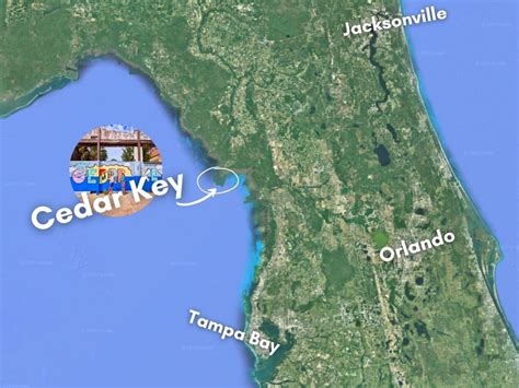 Map of Cedar Key Florida Gulf Coast - 2TravelDads