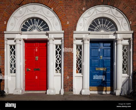 Typical Georgian Doors In Dublin Ireland Stock Photo Royalty Free