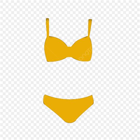 Bikini Yellow Clipart PNG Images Yellow Bikini Protection Bikini Underwear PNG Image For