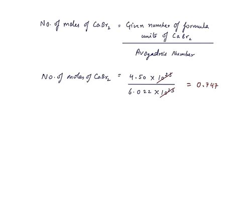 Solved Determine The Number Of Moles In X Formula Units Of