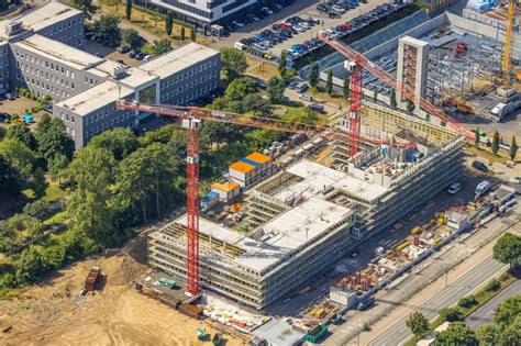 Dortmund aus der Vogelperspektive Neubau eines Büro und