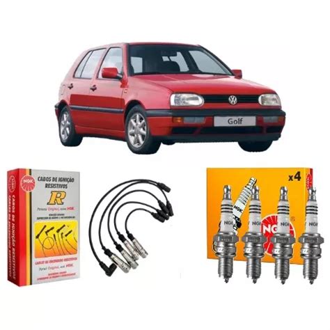 Kit Cabos E Velas De Ignição Ngk St v21 Vw Golf 1 8 Gl 95 98