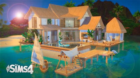 Maldives 🌴 Overwater Bungalow The Sims 4 Stop Motion No Cc Youtube