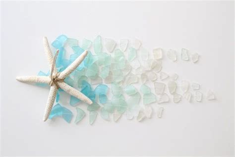 Sea Glass Starfish Mobile Ombre Blues Sea Glass Mobile Seaglass