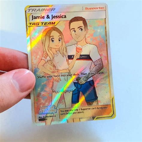 Create Your Own Custom Pokemon Card Custom Made Holographic Etsy