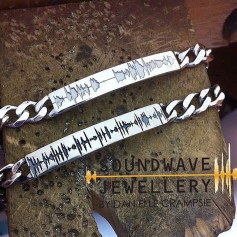 Custom Soundwave Id Bracelet Silver Gold Soundwave Jewellery