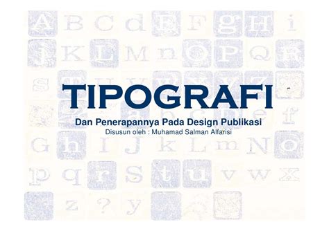 Prinsip Dasar Tipografi Pada Desain Riset