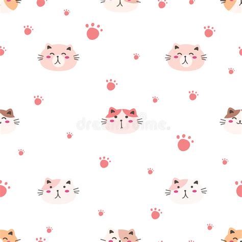 Fondo Incons Til Del Modelo Del Gato Lindo Ilustraci N Del Vector