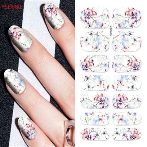 Full Nail Art Wraps Stickers 3D Foil Self Adhesive Decal DIY Manicure