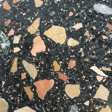 941 Black Terrazzo Agglomerate Tile From Hong Kong