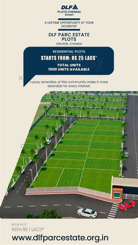 DLF Parc Estate Plots Siruseri Residential Plots In Chennai Luxury