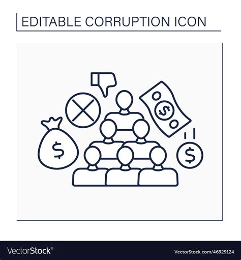 Hierarchy Line Icon Royalty Free Vector Image Vectorstock