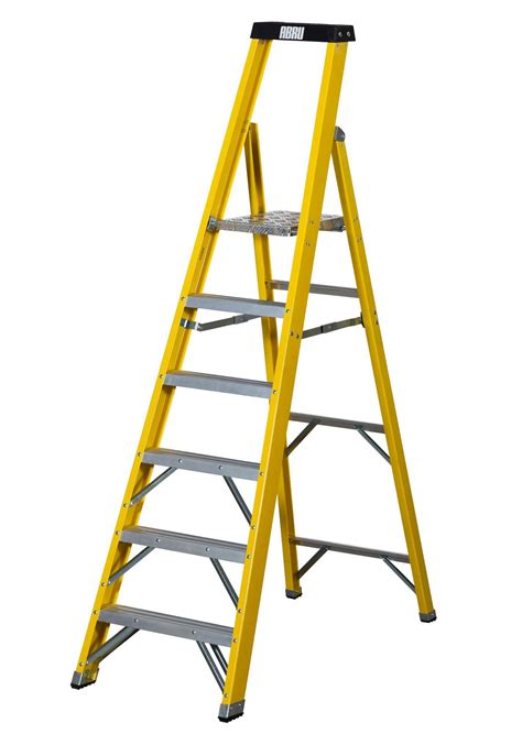 Werner 6 Tread Fibreglass Step Ladder Departments Diy At Bandq