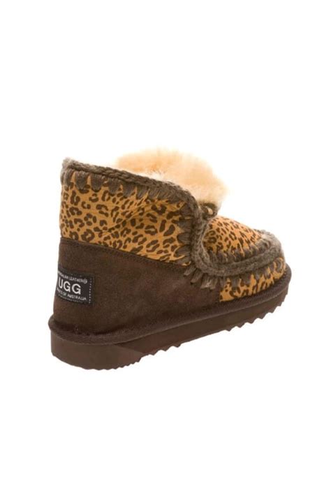 Mini Knitted Leopard Print Uggs Australian Leather®