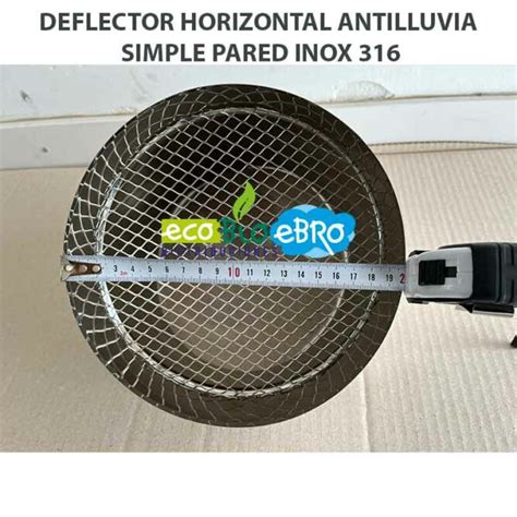 Deflector Horizontal Antilluvia Simple Pared Inox Ecobioebro