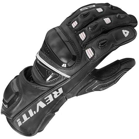 Rev It Jerez 3 Leather Gloves Black White FREE UK DELIVERY