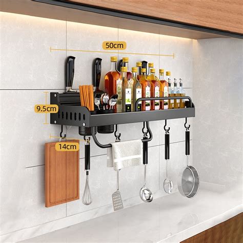 Tier Spice Rack Organizador De Condimentos Cozinha Montado Na Parede