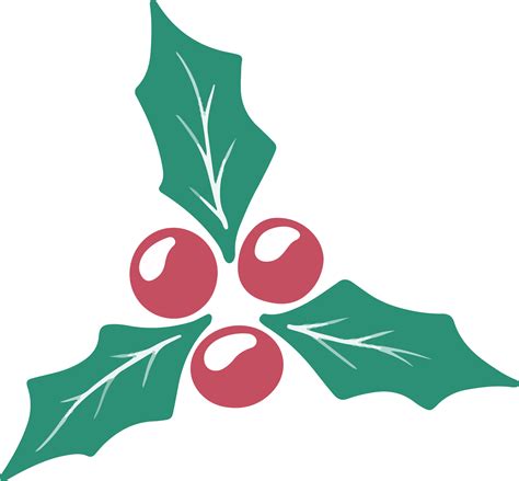 Christmas Holly leaves and berries 12497466 PNG