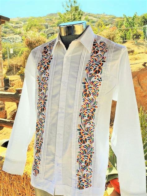 Estilo Presidencial Blanco Guayabera Lino Fresco Elegante Boda Hombres