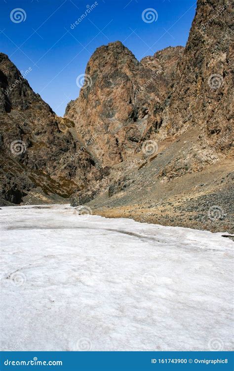 Entrance Of The Yolyn Am Or Yoliin Am Canyon In Spring Gobi