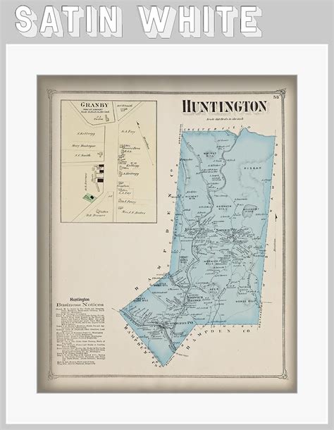 Town Of Huntington Massachusetts 1873 Map