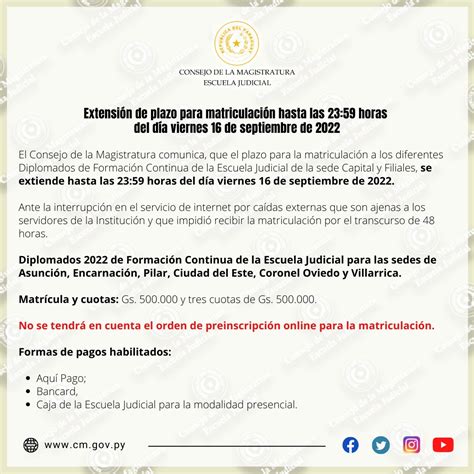 Consejo De La Magistratura Cm On Twitter Aviso Importante Para Los