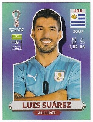 FIFA WORLD CUP 2022 Qatar Official Sticker URU 20 LUIS SUÁREZ 9