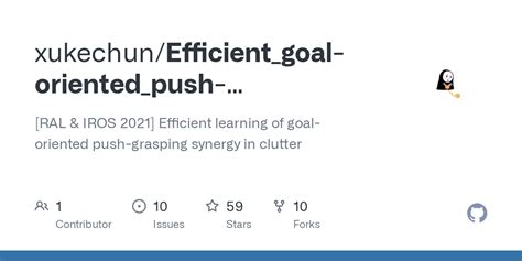 Github Xukechun Efficient Goal Oriented Push Grasping Synergy Ral