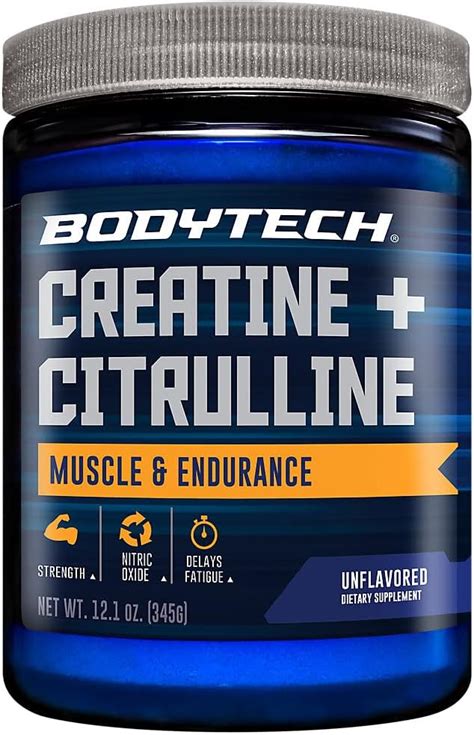 Amazon Bodytech Creatine Citrulline Powder Unflavored Oz